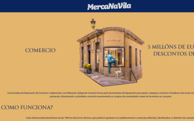 A Deputación mobiliza 5 millóns de euros na nova edición do programa de apoio ao comercio local MercaNaVila
